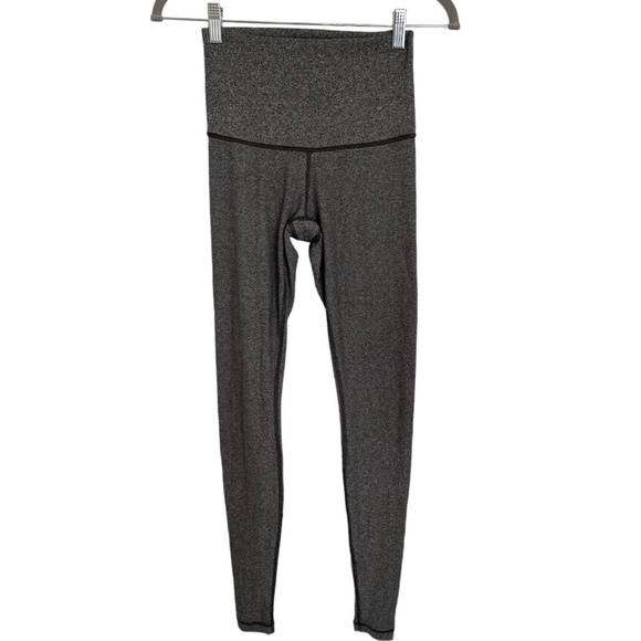 Lululemon Wunder Under Pant (Hi-Rise) 31” Heathered Black Size 4 approx - Picture 4 of 8